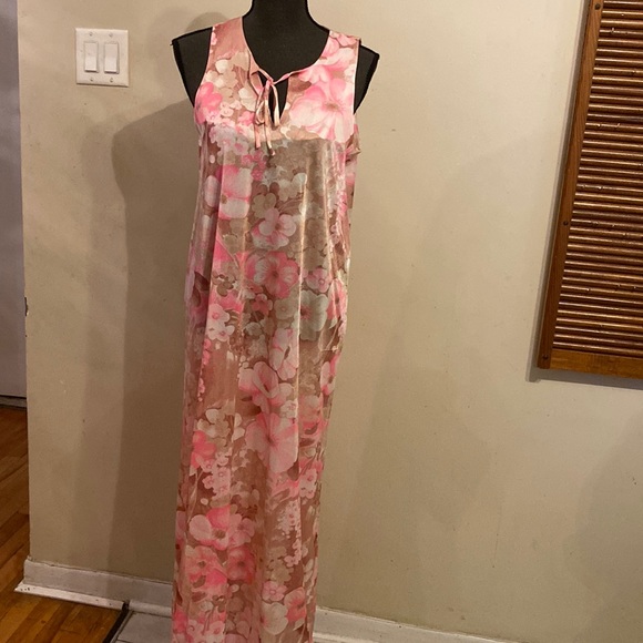 Vintage Peri Ann long floral lingerie 2 piece set size M - Picture 10 of 17